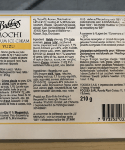 Mochi Premium Ice Cream Yuzu Bubbies Hawaii 210g