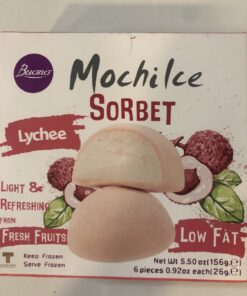 Mochi Ice Lychee Sorbet Buono 6 pcs 156g 1 piece