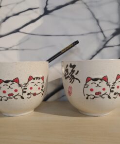 Noodle Bowl Set - Lucky Cats