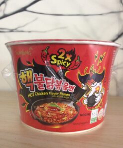 Instant Ramen Noodles Hot Chicken Flavour 2 x Spicy Bowl Samyang 105 g