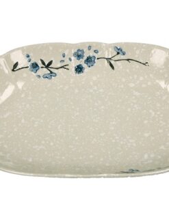 Ceramic Plate Snow Flake Japanese Style  31.5 cm