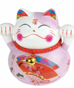 Ceramic Plutus Lucky Cat Violet 10cm