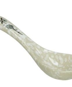 Ceramic Spoon Snow Flake Japanese Style  14.5 cm