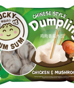 Frozen Chinese Style Dumplings Chicken and Mushroom Lucky Dim sum 400g