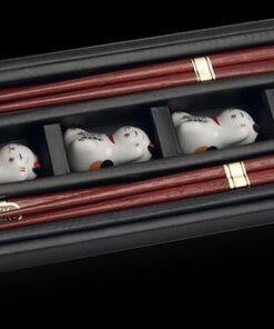 Lucky Cat Chopstick Set For 4 Persons