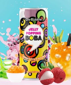 Lychee Oolong and Aloe Vera Popping Boba O'Bubble 240ml
