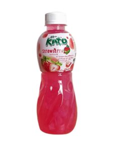 Strawberry Juice Drink with Nata de Coco Kato 320ml