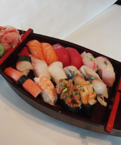 Sushi Boat Black Lacquer 45x18cm
