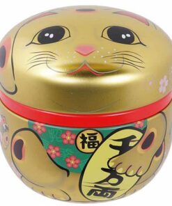 Tea Container SS Lucky Cat Gold Tokyo Design Studio 100g
