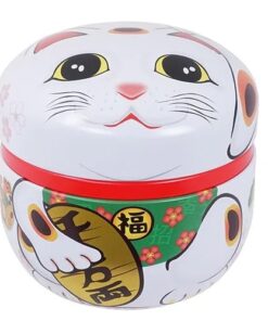 Tea Container SS Lucky Cat White Tokyo Design Studio 100g
