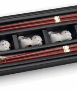 Chopstick Set Lucky Cat For 4 Persons