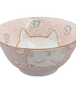Kawaii bowl Lucky Cat Tayo pink