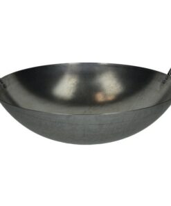 Wok Pan with 2 Handles Flat bottom 45 cm
