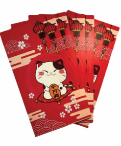 Lucky Cat Red Envelope B 5 pcs