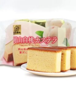 Okayama Castella White Peach Sponge Cake Sakura Seika 120g